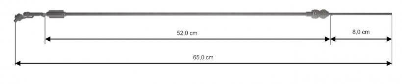 Figure 3. Dimensions of the new AI device designed for deep intracervical insemination in nulliparous females.
