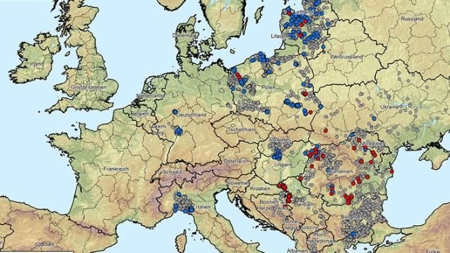 Figure 1. Outbreaks of African swine fever (genotype II) in Albania, the Baltic States, Bosnia and Herzegovina, Bulgaria, Germany, Greece, Italy, Kosovo, Croatia, Moldova, Montenegro, North Macedonia, Poland, Romania, Sweden, Serbia, Slovakia, Czech Republic, Ukraine, and Hungary (August 20, 2024, to August 20, 2025). Data source: ADIS, TSN (as of August 20, 2025, 8:40 a.m.)